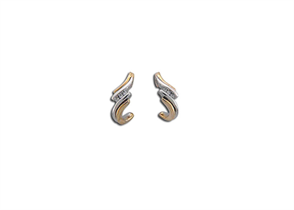 2 Tone Plated | Stud Earrings